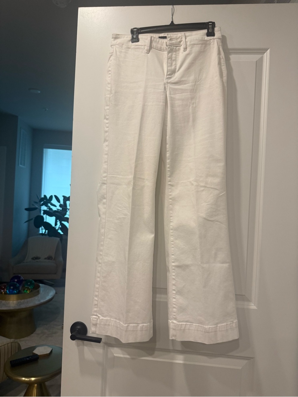 NYDJ Women's White Trouser -Leg Pant